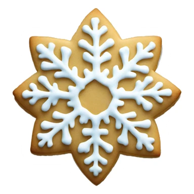 Sugar cookie with snowflake sticker