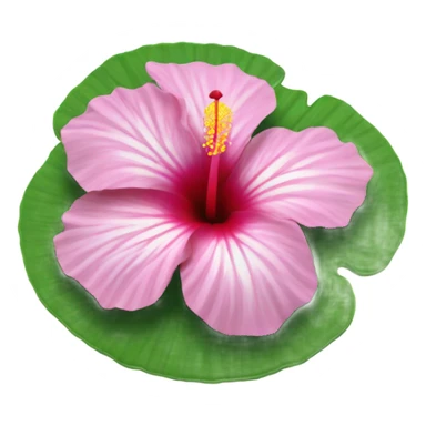 Hibiscus flower on lily pad sticker
