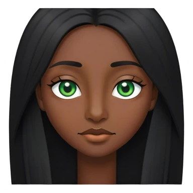 chico de pelo lacio y largo y moreno y color de ojos verdes.  sticker