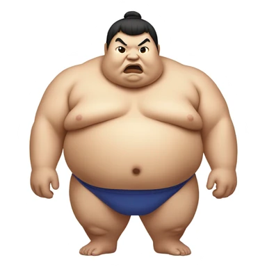 fat sumo wrestler asian sticker