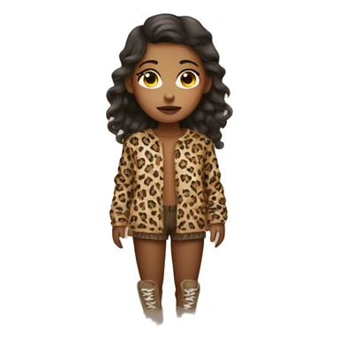 Sleepy girl with leopard outfit sticker