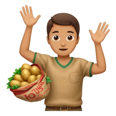 throws sack of potatos sticker