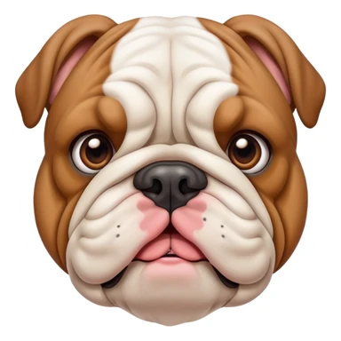 cute bulldog face sticker