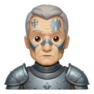 elderly tattooed knight sticker
