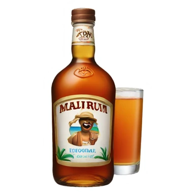 malibu rum sticker