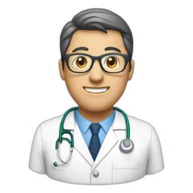 man nurse blad glasses sticker