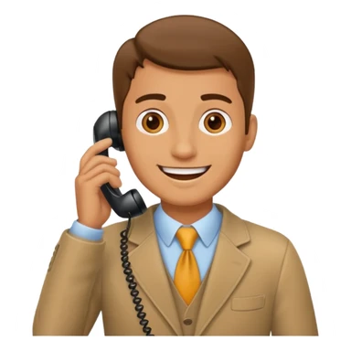 man talking on the phone sticker