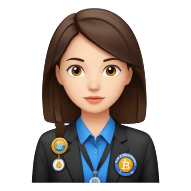 crypto event girl conference brunette sticker