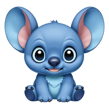 Stitch from Lilo and Stitch, blue alien with big ears sticker