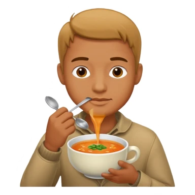 Başka çorba içen adam gerçekçi sticker