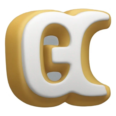 lower case greek letter in 3D sticker