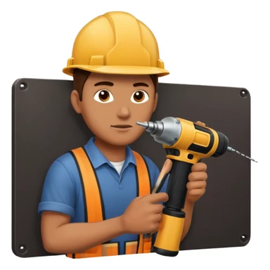 it's ok, but i want to see him from the left side, while is drilling a dark panel sticker