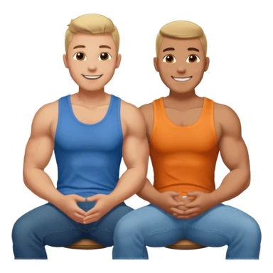 Gay man bouncing on another gay man’s lap sticker