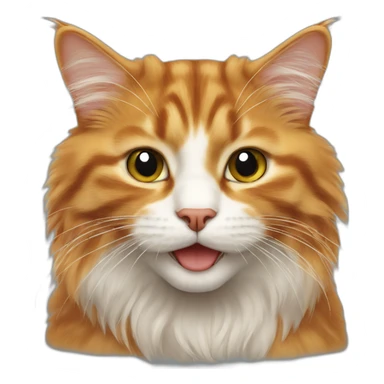 ginger siberian cat sticker