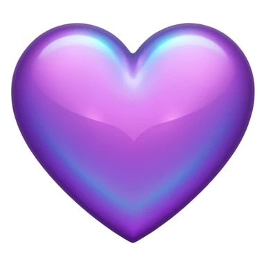 purple heart with a holographic shine sticker