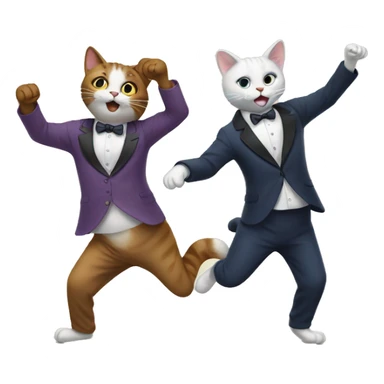 Dancing cats sticker