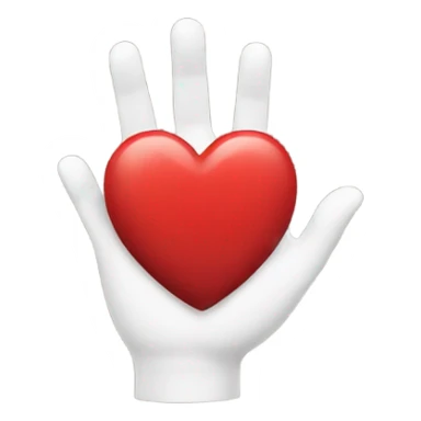 Throwing the heart in hand sticker