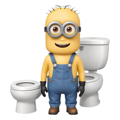 Skibidi toilet minion  sticker