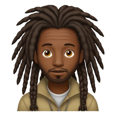 Black man with dreads sticker