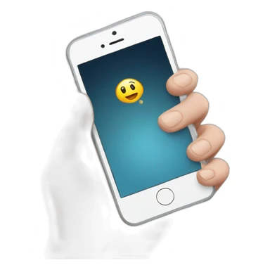 hand holding iphone incoming call sticker