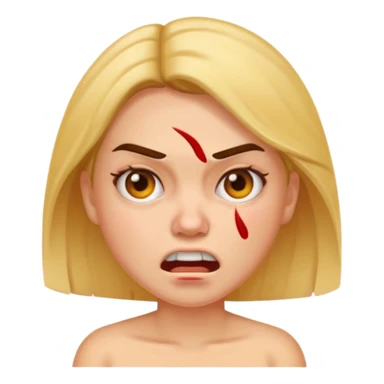woman with aggressive acne face sticker