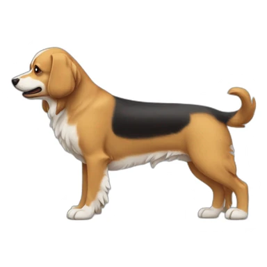 Chien épagneul poil long sticker