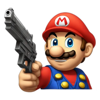 mario-with-gun sticker