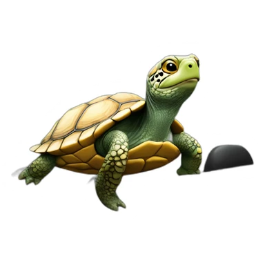 Tortue sur loutre sur ourse sur homme sur voiture sticker