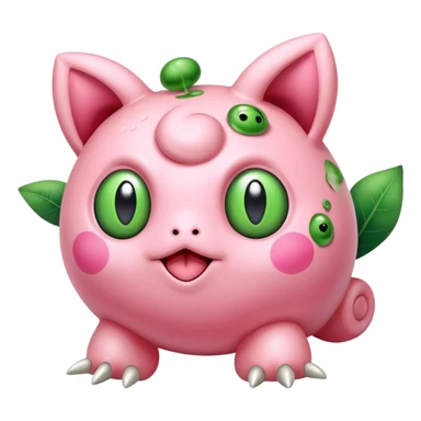 jigglypuff with frog legs sticker