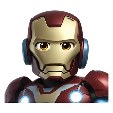 Ironman with blues eys sticker