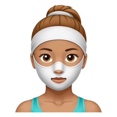 Face of a gymnast in a sports bandage sticker