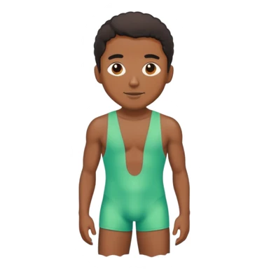 Black dude with bathing suit sticker