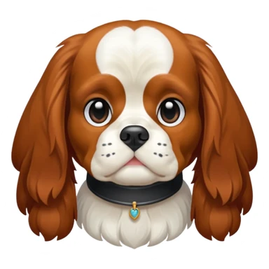 bana şaşkın suratlı yavru king charles köpek yüzü yarat sticker