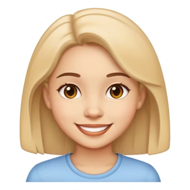 smiling girl portrait sticker