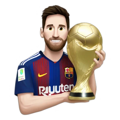 messi levantando la copa del mundo sticker