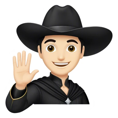 zorro feliz saludando sticker