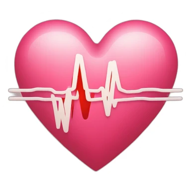 heart love ecg sticker