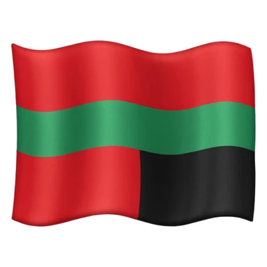 plain Flag with Red, Black and Green horizontal stripes flag   sticker