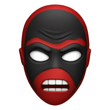 hacker angry red eyes , with mask , and notebook sticker