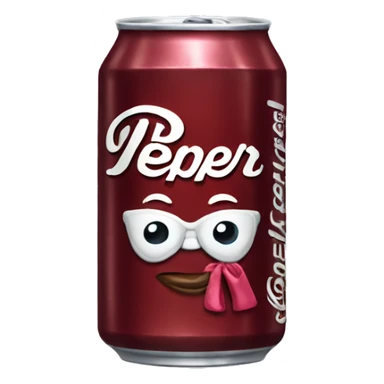 Dr Pepper can wearing a bow on  sticker