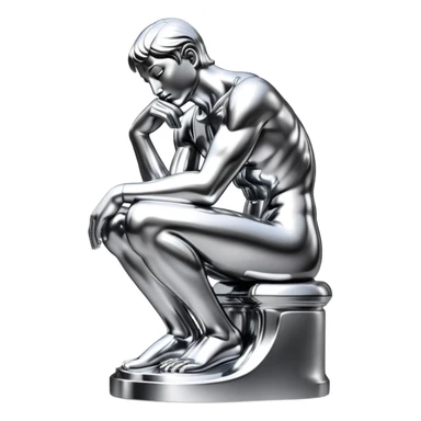 sorayama The Thinker statue sticker