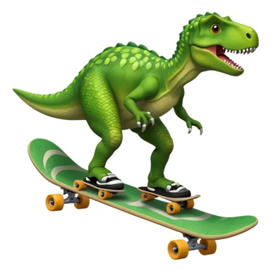 Dinosaur on a skateboard sticker