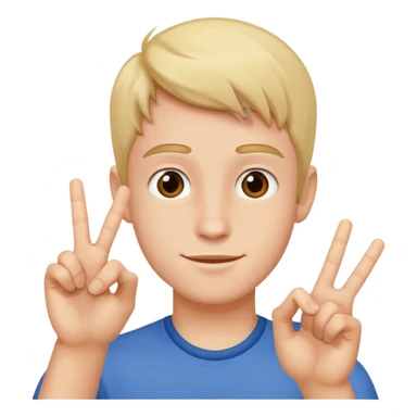 Un jeune homme qui fait le signe jul sticker