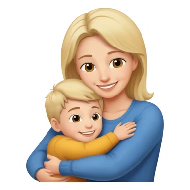 A mom hugging her son sticker