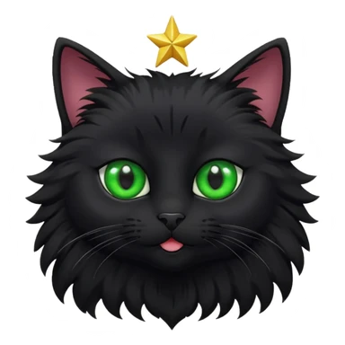 A black cat inside of a star ⭐️ 🐱 sticker