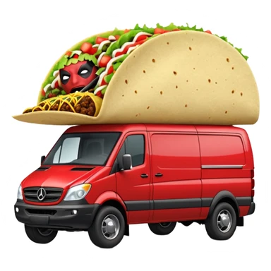 Deadpool’s taco Extended length body Sprinter 4500 van high roof delivery truck   sticker