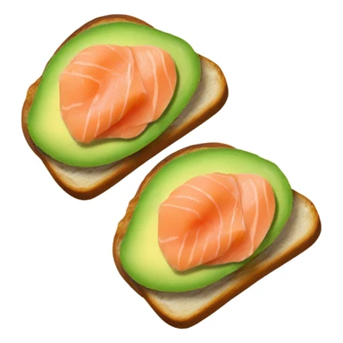 Avocado toast with smoked salmon  sticker