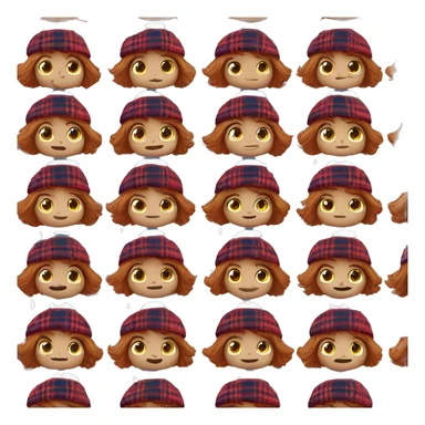 Scotsman with ginger hair wearing a tartan berry hat sticker