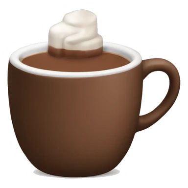 Cup of hot chocolate in brown mug sticker