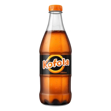 Czech Kofola black and orange in a plastic bottle sticker